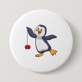 Bóton Redondo 7.62cm Pinguim com Yo-Yo