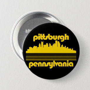 Bóton Redondo 7.62cm Pittsburgh Pensilvânia