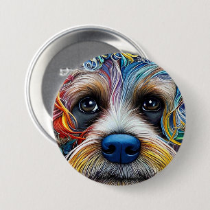Bóton Redondo 7.62cm Pop Art Terrier bonito