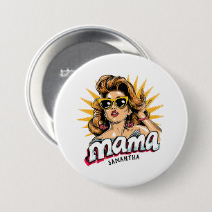 Bóton Redondo 7.62cm Pop da Mãe Personalizada Arte 1