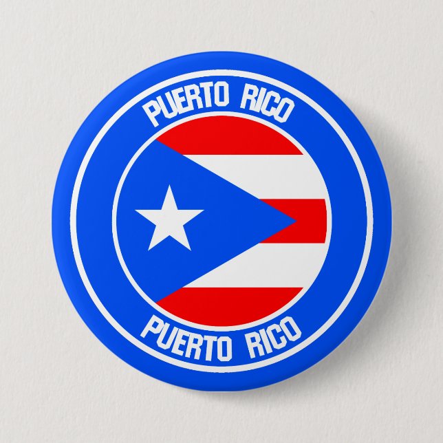 Bóton Redondo 7.62cm Porto Rico Round Emblem (Frente)