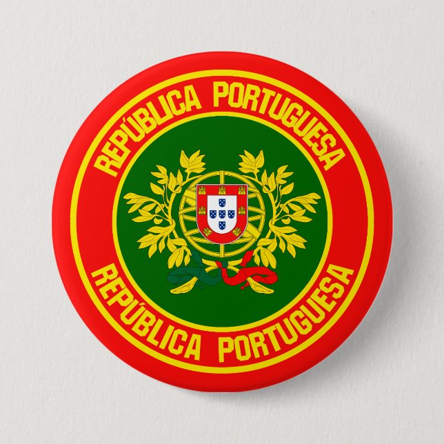 Bóton Redondo 7.62cm Portugal Round Emblem (Frente)