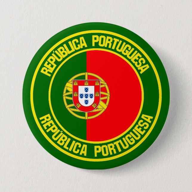 Bóton Redondo 7.62cm Portugal Round Emblem (Frente)