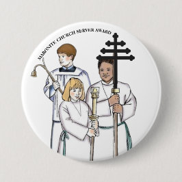 Bóton Redondo 7.62cm Prêmio de Servidor da Igreja Maronita