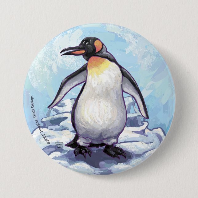 Bóton Redondo 7.62cm Presentes e acessórios para pinguins (Frente)