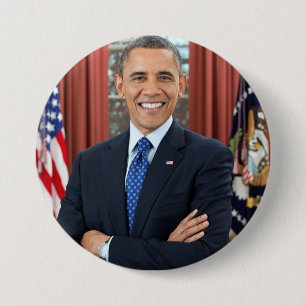 Bóton Redondo 7.62cm President Barack Obama Support Button