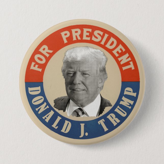 Bóton Redondo 7.62cm Presidente de Donald J. Trunfo Para (Frente)