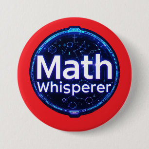 Bóton Redondo 7.62cm Professor de Matemática Mago da Matemática