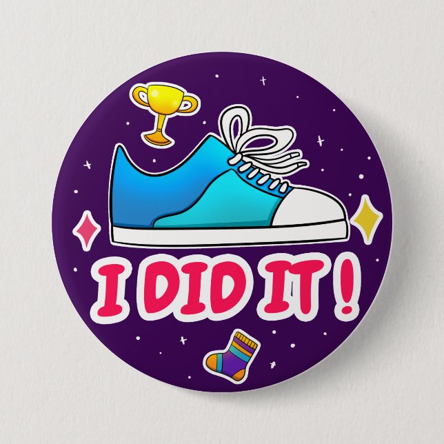 Bóton Redondo 7.62cm Puro Eu Fiz Crachá De 3" (Frente)