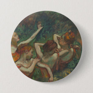 Bóton Redondo 7.62cm Quatro Dançarinos, Impressionista Pintura, Edgar D