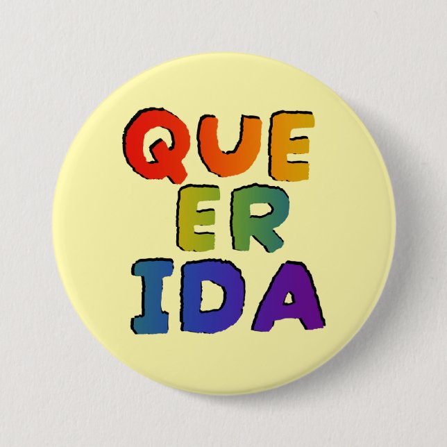Bóton Redondo 7.62cm Queerida - Queer e Amado (Frente)