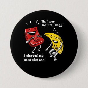 Bóton Redondo 7.62cm Química que era piada engraçada da ciência do