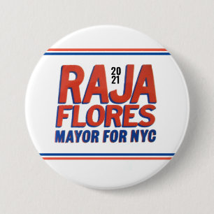 Bóton Redondo 7.62cm Raja Flores 2021 Prefeito da NYC