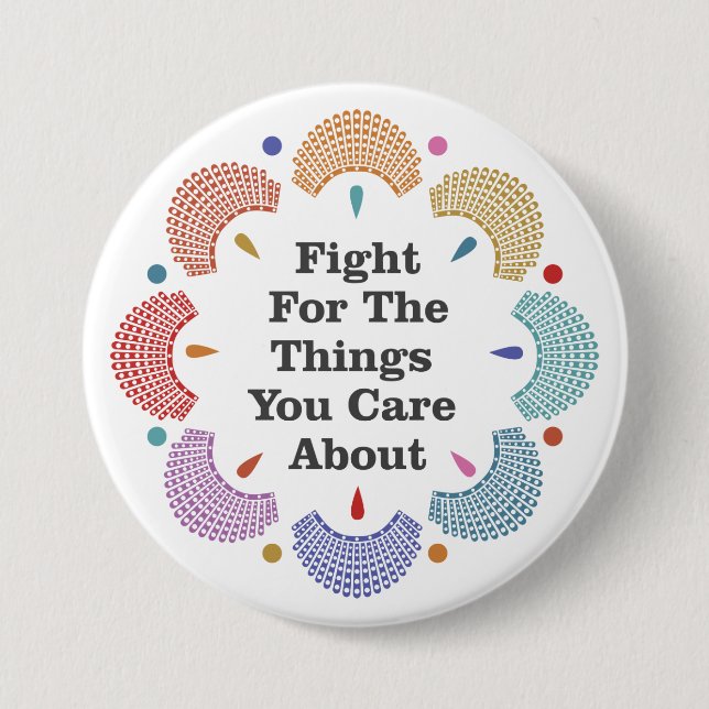 Bóton Redondo 7.62cm RBG Collar Mandala Button (Frente)