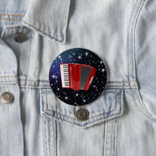 Bóton Redondo 7.62cm Red Accordion Night Sky