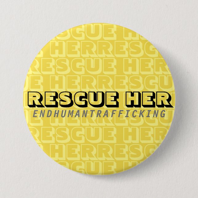 Bóton Redondo 7.62cm Resgate-A: Acabar com o tráfico de seres humanos e (Frente)