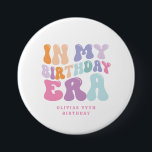 Bóton Redondo 7.62cm Retro pastel, colorida era do aniversário moderno<br><div class="desc">Botão de favor da decoração da festa de aniversário moderna e colorida,  moderna e funky era.</div>