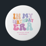 Bóton Redondo 7.62cm Retro pastel, colorida era do aniversário moderno<br><div class="desc">Botão de favor da decoração da festa de aniversário moderna e colorida,  moderna e funky era.</div>