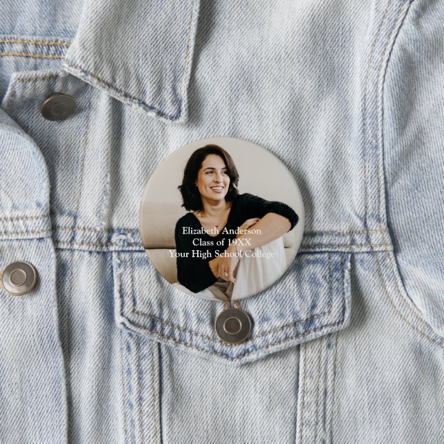 Bóton Redondo 7.62cm Reunião da Faculdade de Segundos graus Personaliza (In Situ)