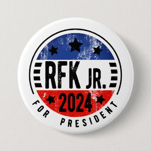 Bóton Redondo 7.62cm Robert Kennedy Jr. para o Presidente 2024