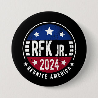 Bóton Redondo 7.62cm Robert Kennedy Jr. para o Presidente 2024