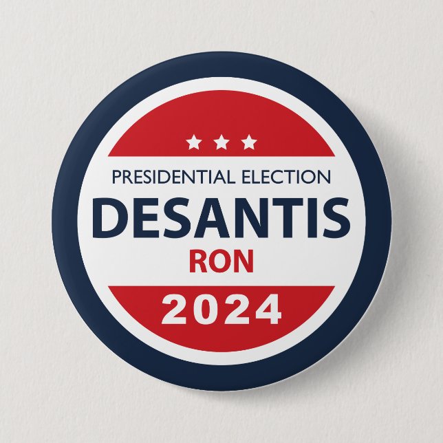 Bóton Redondo 7.62cm Ron DeSantis 2024 (Frente)