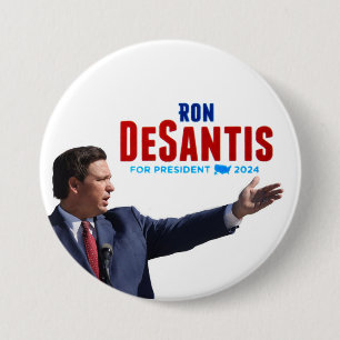 Bóton Redondo 7.62cm Ron DeSantis para o Presidente