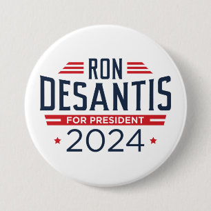 Bóton Redondo 7.62cm Ron DeSantis Para O Presidente 2024