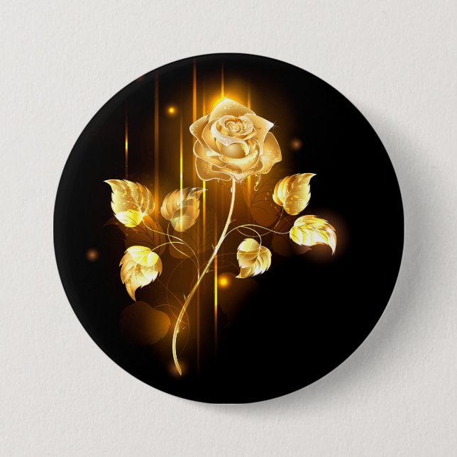 Bóton Redondo 7.62cm rosa do ouro ( rosa dourado ) (Frente)