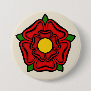 Bóton Redondo 7.62cm rosa vermelha de Lancaster, Reino Unido Emblem de