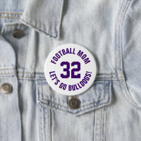Roxo e White Futebol Mãe Número Jersey
