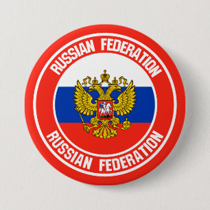 Bóton Redondo 7.62cm Rússia Round Emblem