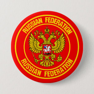 Bóton Redondo 7.62cm Rússia Round Emblem