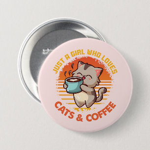 Bóton Redondo 7.62cm Sabedoria Gatinho Engraçada