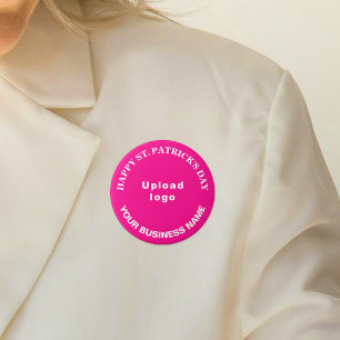 Bóton Redondo 7.62cm Saint Patrick Saudações a Rosa