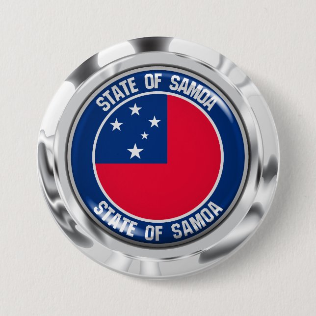 Bóton Redondo 7.62cm Samoa Round Emblem (Frente)