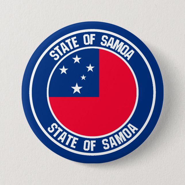 Bóton Redondo 7.62cm Samoa Round Emblem (Frente)