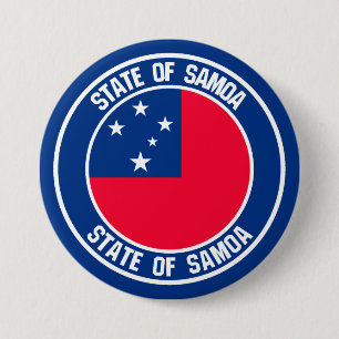 Bóton Redondo 7.62cm Samoa Round Emblem