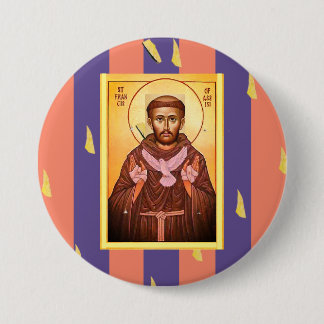 Bóton Redondo 7.62cm Santo Francis de Assisi