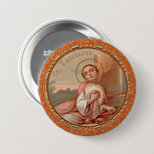 Bóton Redondo 7.62cm Santo Tarcísio de Roma Medal (BF 004)