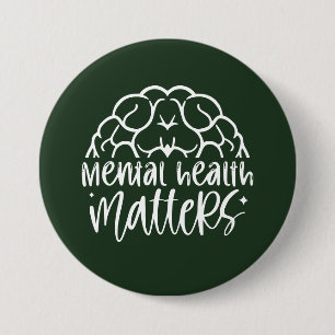 Bóton Redondo 7.62cm Saúde Mental Importa Sensibilização Gráfica