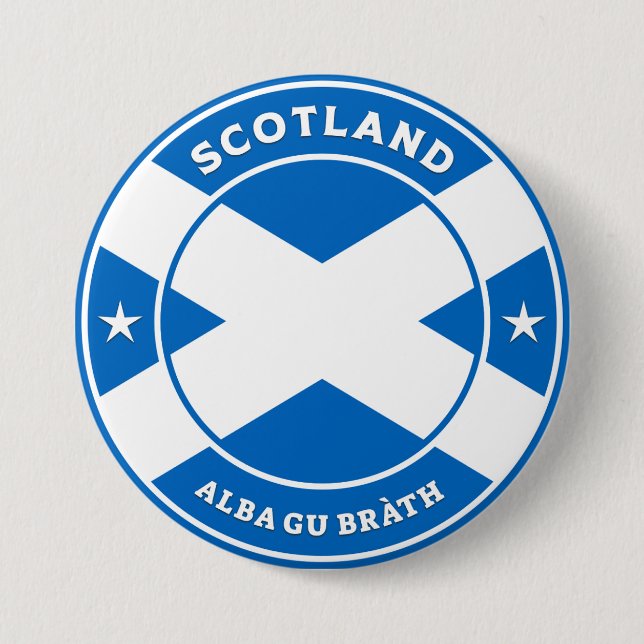 Bóton Redondo 7.62cm Scotland Forever (Frente)