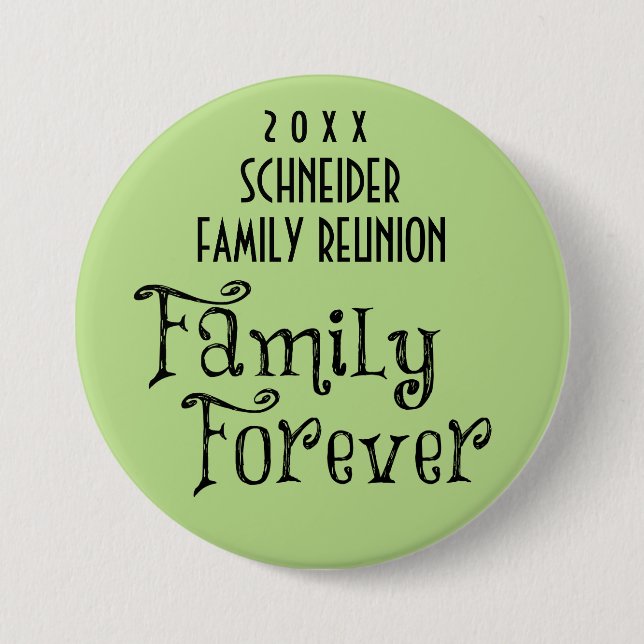 Bóton Redondo 7.62cm Selecione um presente de Reunião da Família para a (Frente)