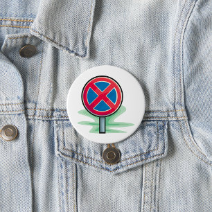 Bóton Redondo 7.62cm Sem Sinal de Estrada de Estacionamento Símbolo de 