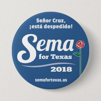 Bóton Redondo 7.62cm Sema para Texas 2018 3" botão