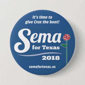 Bóton Redondo 7.62cm Sema para Texas 2018 3" botão