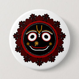 Bóton Redondo 7.62cm Senhor Jagannath Devocional - Hare Krishna