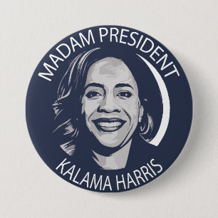 Bóton Redondo 7.62cm Senhora Presidente Kamala Harris