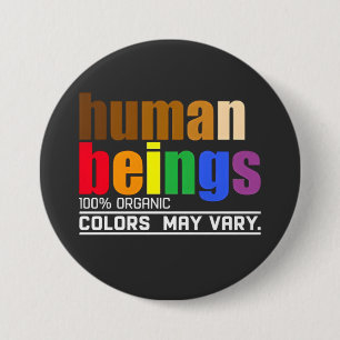 Bóton Redondo 7.62cm Seres Humanos 100% Cores Orgânicos Podem Variar LG