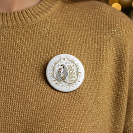 Bóton Redondo 7.62cm Silver and gold nativity Christmas